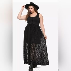 Hot Topic skull lace black dress